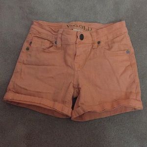 Orange pinkish short jeans!!!